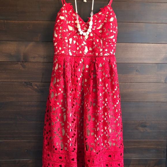 Fun & flirty red lace dress perfect for anything! - Picture 2 of 5